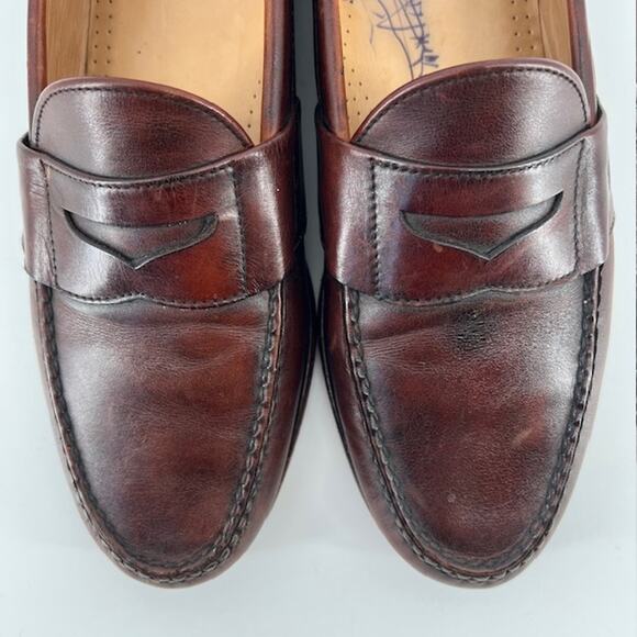 Allen Edmonds Cameron Leather Penny Loafer Mens 12B Burgundy Classic Preppy USA main image 6